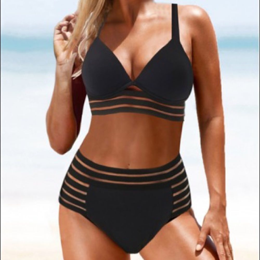✨HP✨Sheer Mesh High Waisted Bikini Set✨ - Picture 2 of 6